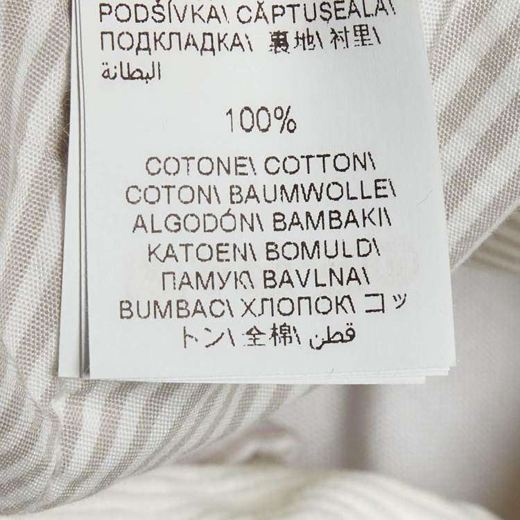 Pre Owned Brunello Cucinelli White Corduroy Leisure Fit Pants M