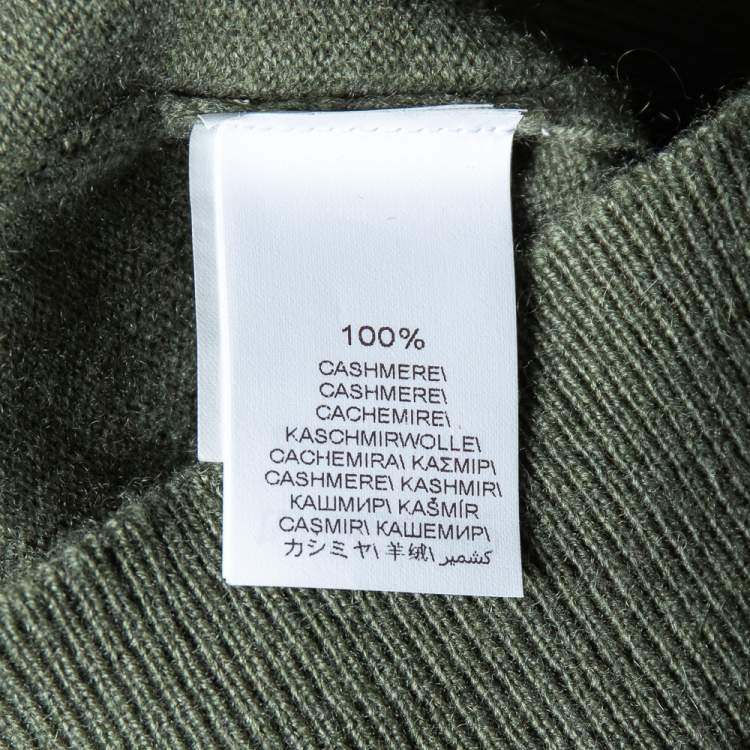Pre Owned Brunello Cucinelli Green Cashmere Crew Neck Sweater XL