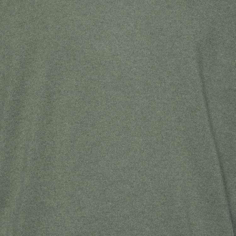 Pre Owned Brunello Cucinelli Green Cashmere Crew Neck Sweater XL