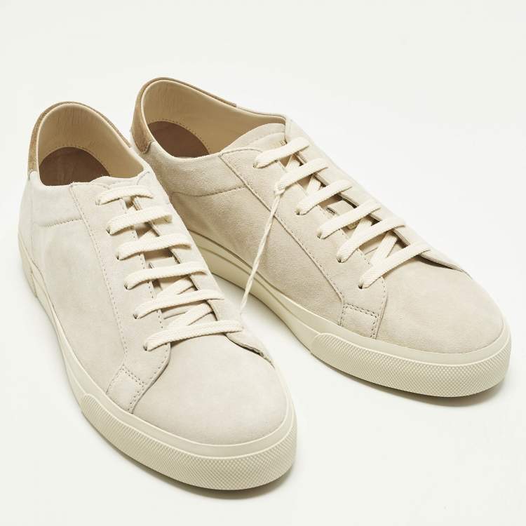 مملوكة مسبقًا Brunello Cucinelli Size 43 Beige/Brown Suede Low Top Sneakers