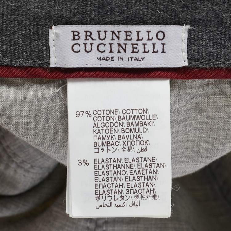 Pre Owned Brunello Cucinelli Beige Cotton Canvas Baseball Cap S