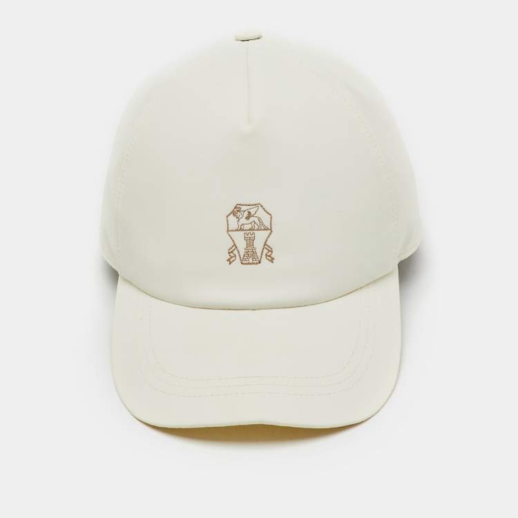 Pre Owned Brunello Cucinelli Cream Nylon Baseball Cap L