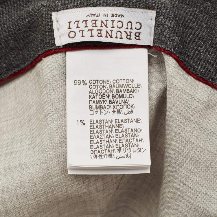 Pre Owned Brunello Cucinelli Pink Cotton Canvas Logo Embroidered Baseball Cap L