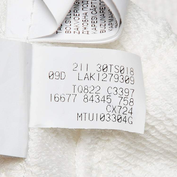 Pre Owned Brunello Cucinelli White Linen & Cotton Knit Cargo Pants XL