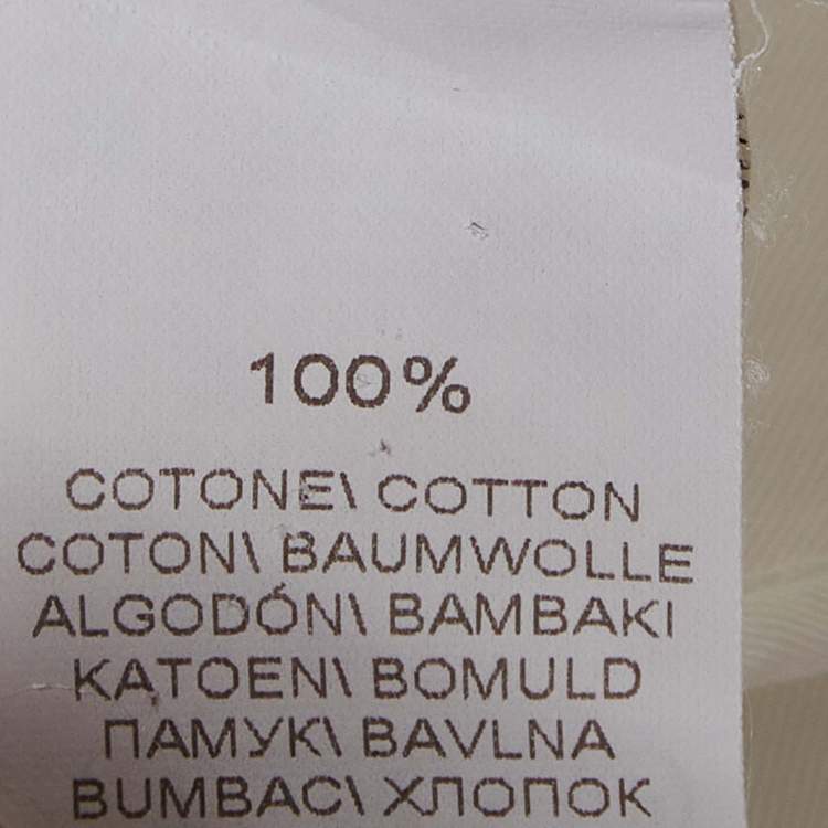 Pre Owned Brunello Cucinelli White Cotton Slim Fit Shirt L