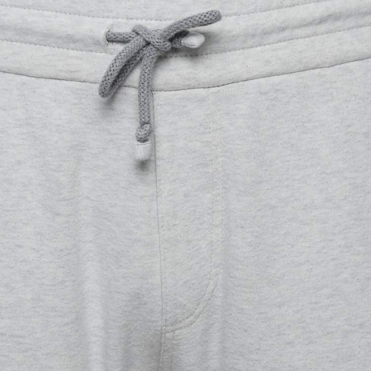Pre Owned Brunello Cucinelli Grey Cotton Knit Sweatpants S