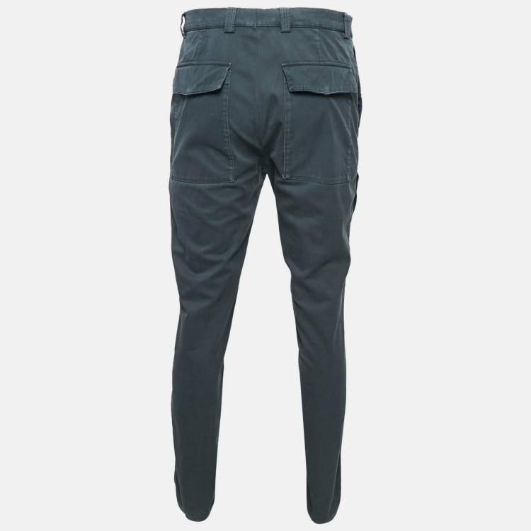 مملوكة مسبقًا Brunello Cucinelli Grey Cotton Leisure Fit Pants S