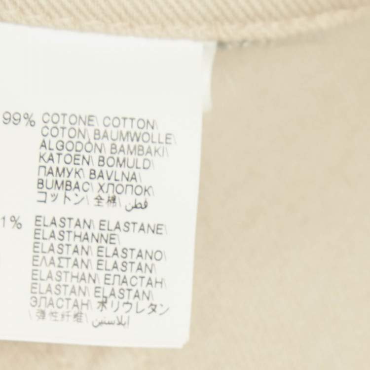 Pre Owned Brunello Cucinelli Beige Denim Traditional Fit Jeans S Waist 34"
