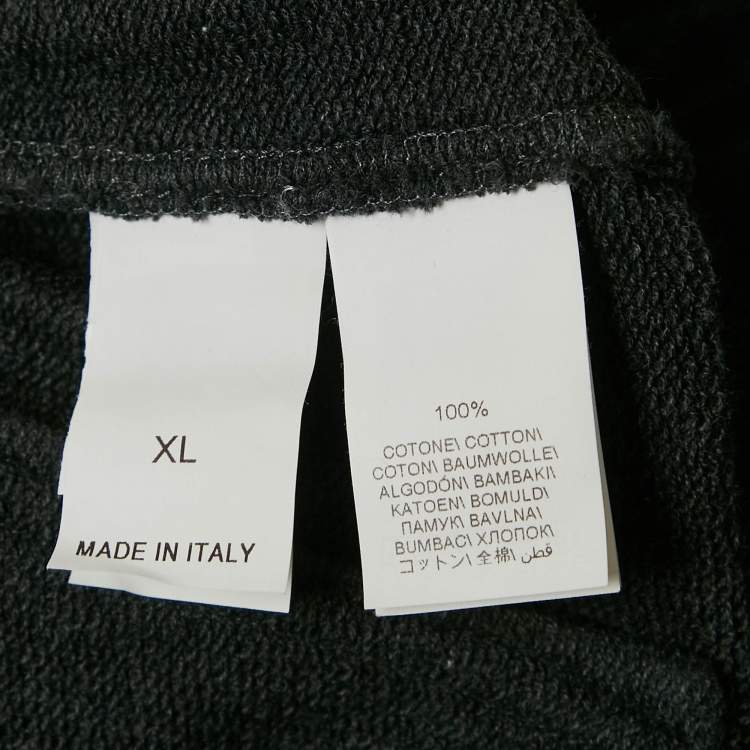 Pre Owned Brunello Cucinelli Grey Contrast Trimmed Joggers XL