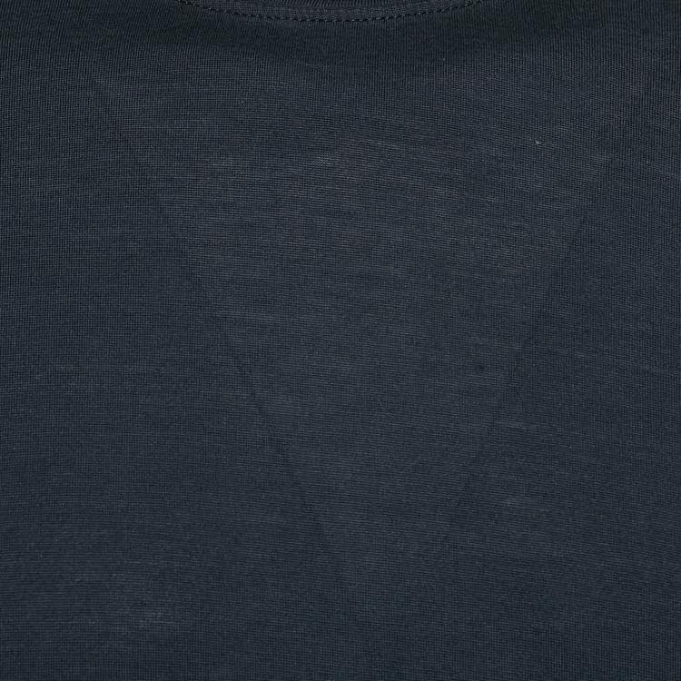 Pre Owned Brunello Cucinelli Navy Blue Jersey Crewneck T-Shirt XXL
