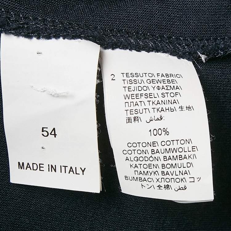 Pre Owned Brunello Cucinelli Navy Blue Jersey Crewneck T-Shirt XXL