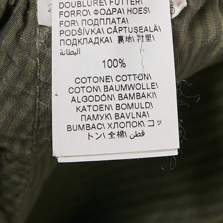 Pre Owned Brunello Cucinelli Green Linen Blend Draw String Leisure Fit Pants S