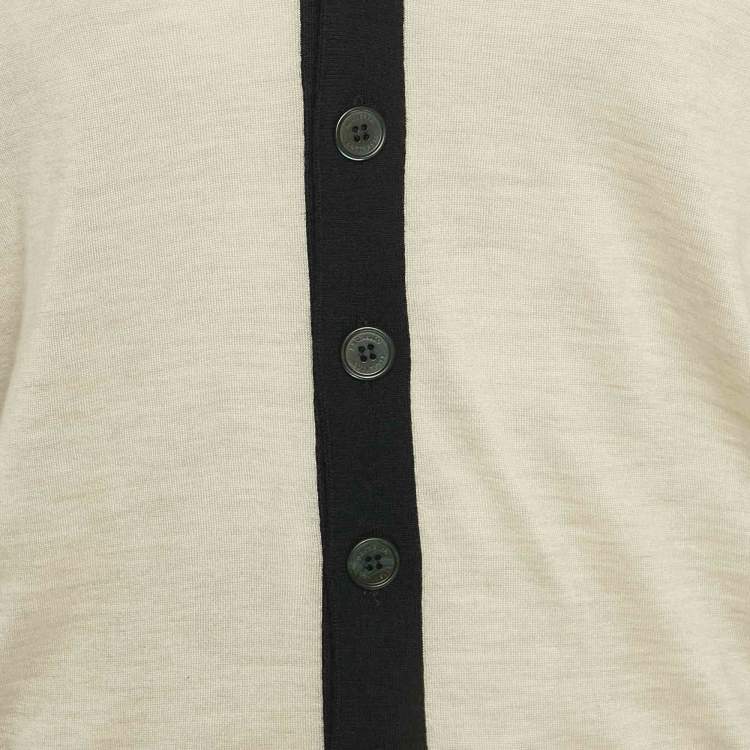 مملوكة مسبقًا Brunello Cucinelli White Cashmere Buttoned Cardigan L