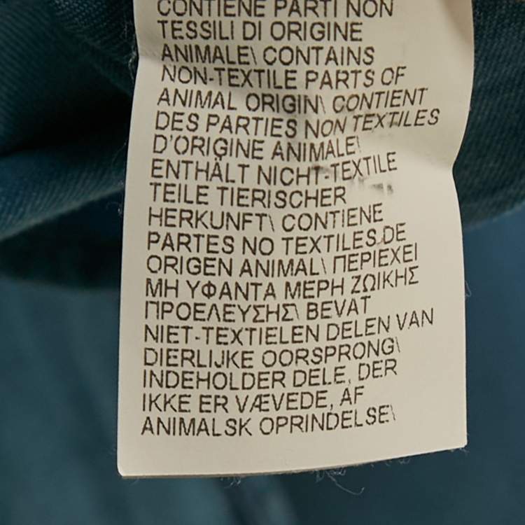 Pre Owned Brunello Cucinelli Blue Cotton Button Front Slim Fit Shirt L