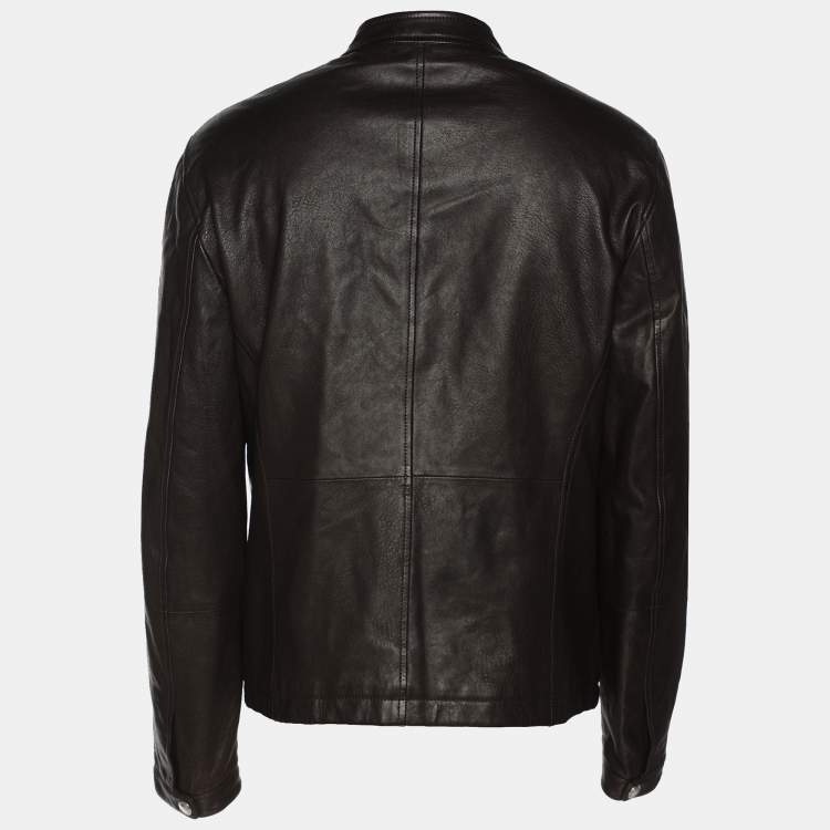 مملوكة مسبقًا Brunello Cucinelli Brown Leather Jacket M