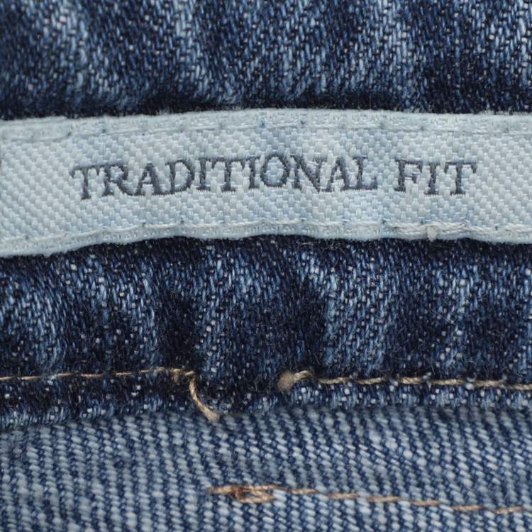 Pre Owned Brunello Cucinelli Blue Denim Traditional Fit Jeans M