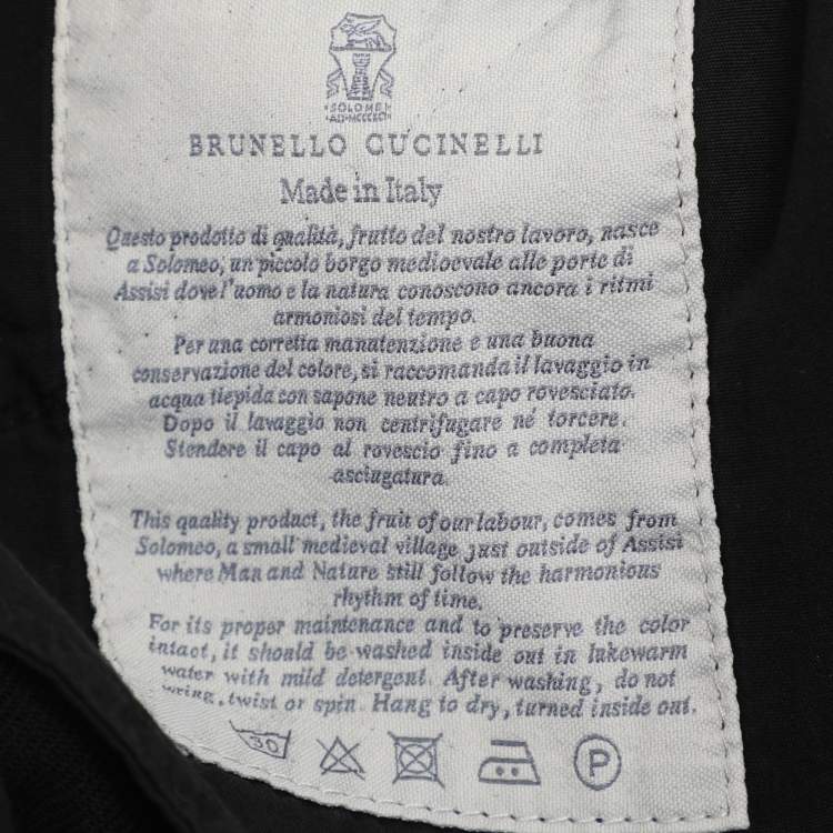 مملوكة مسبقًا Brunello Cucinelli Black Denim Traditional Fit Jeans M