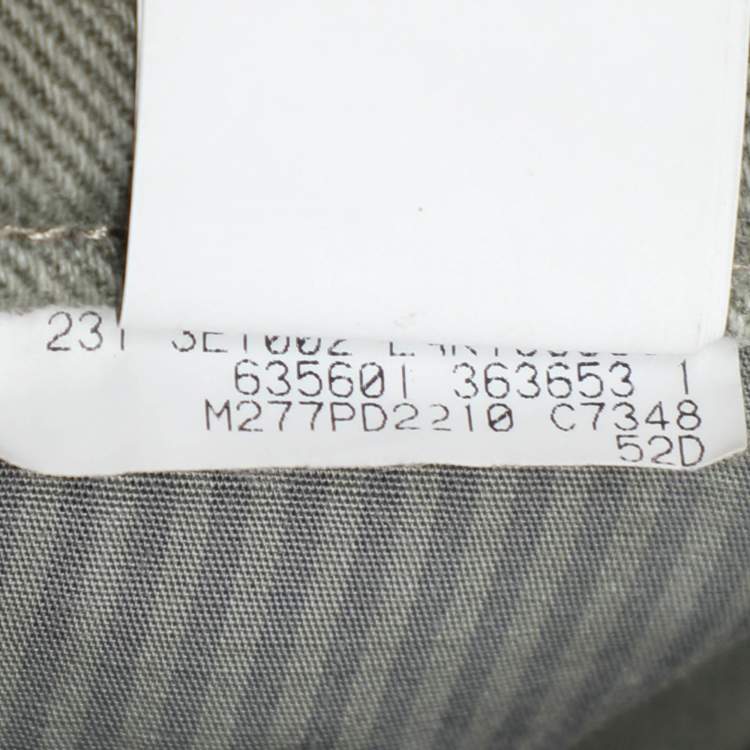 Pre Owned Brunello Cucinelli Green Denim Traditional Fit Jeans M