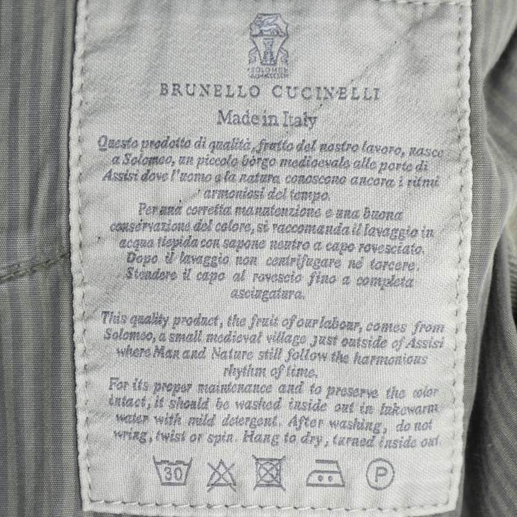 Pre Owned Brunello Cucinelli Green Denim Traditional Fit Jeans M