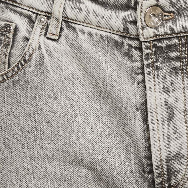 Pre Owned Brunello Cucinelli Grey Denim Traditional Fit Jeans S Waist 30"