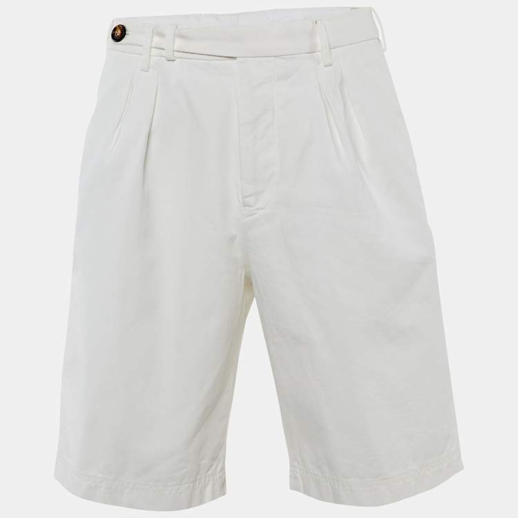 Pre Owned Brunello Cucinelli White Cotton Shorts M