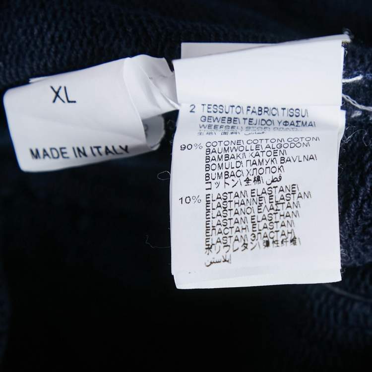 Pre Owned Brunello Cucinelli Blue Cotton Drawstring Shorts XL