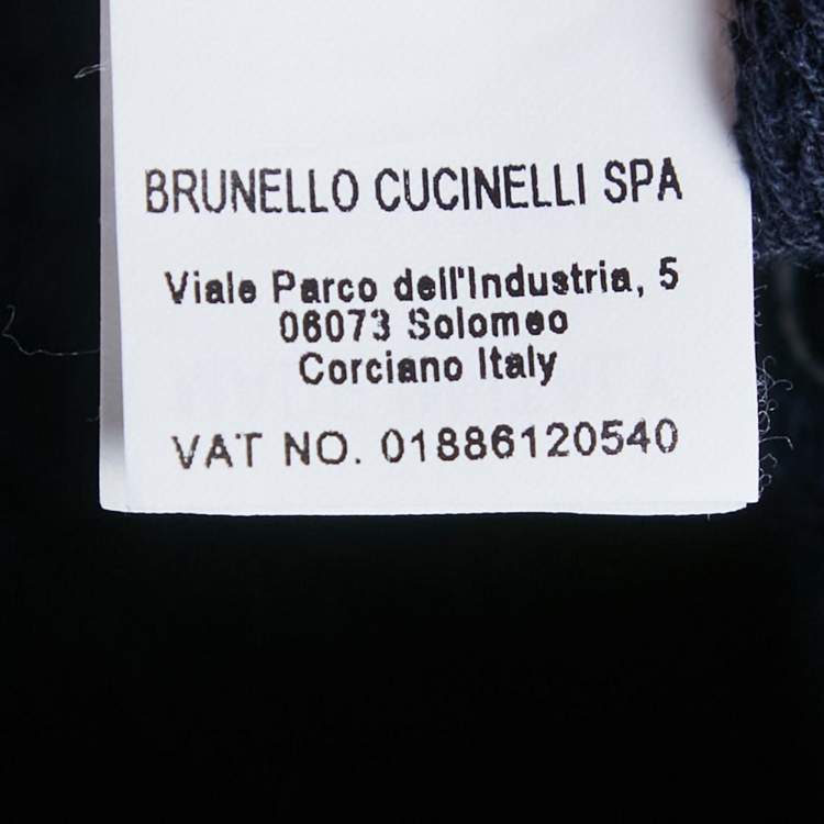 Pre Owned Brunello Cucinelli Blue Cotton Drawstring Shorts XL