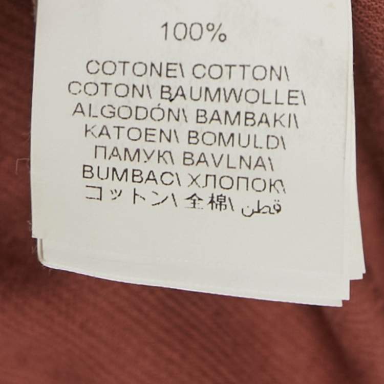 Pre Owned Brunello Cucinelli Burnt Orange Corduroy Easy Fit Shirt XXL