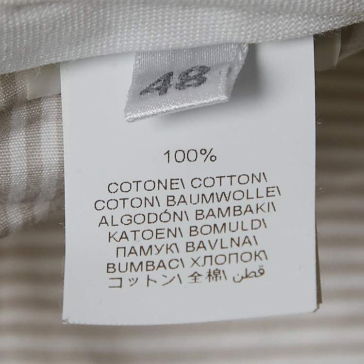 Pre Owned Brunello Cucinelli White Cotton Drill Regular Fit Trousers M
