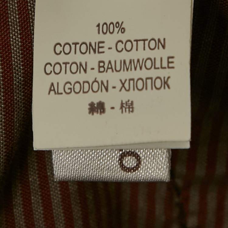 Pre Owned Brunello Cucinelli Brown Gabardine Straight Fit Pants M/Waist 34"