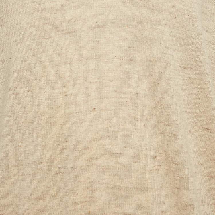 Pre Owned Brunello Cucinelli Beige Linen Blend Polo T-Shirt XXL