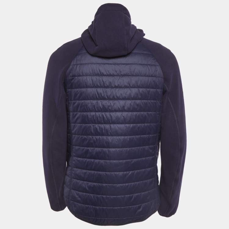 Pre Owned Brunello Cucinelli Navy Blue Nylon Hooded Jacket XS