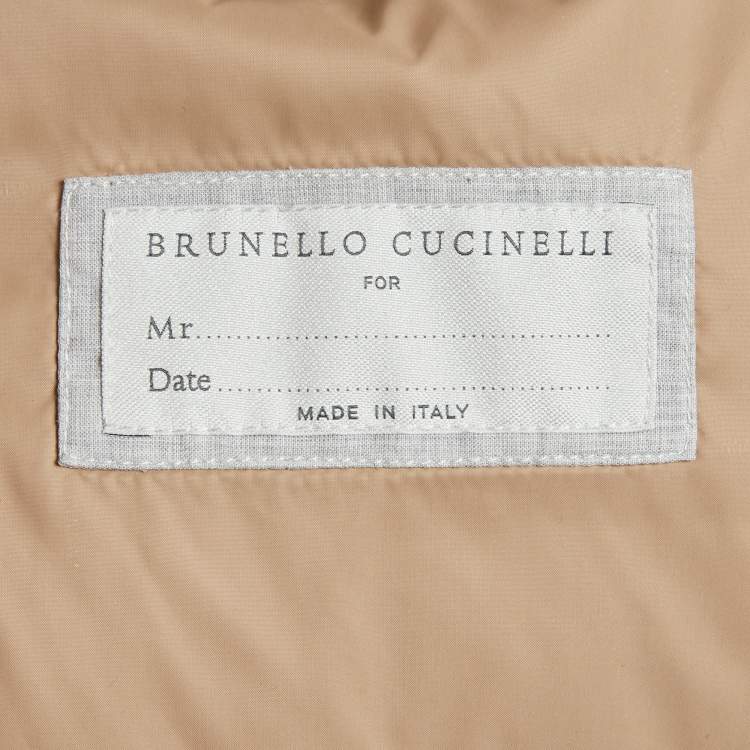 Pre Owned Brunello Cucinelli Navy Blue Nylon Hooded Jacket XS