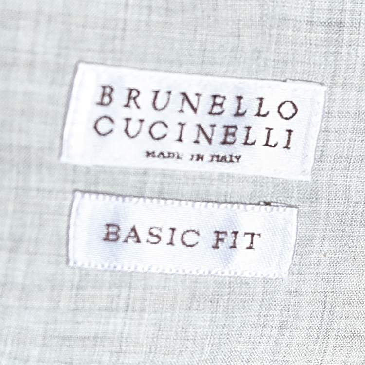 Pre Owned Brunello Cucinelli Red Checkered Cotton Basic Fit Shirt S