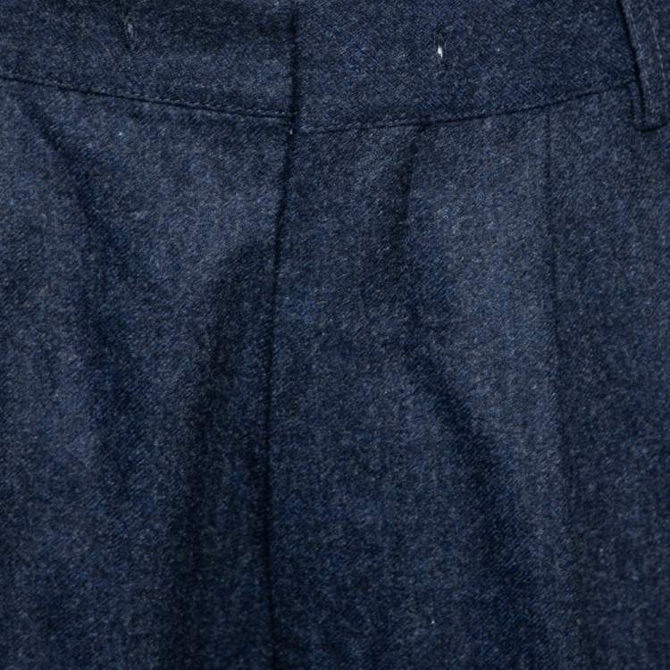 Pre Owned Brunello Cucinelli Dark Blue Wool Pants L