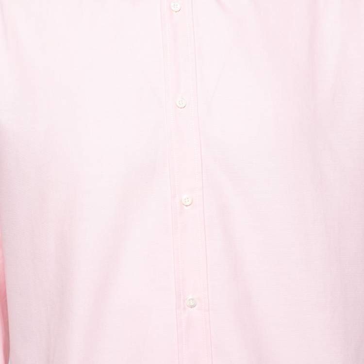 Pre Owned Brunello Cucinelli Pink Cotton Long Sleeve Shirt XXL