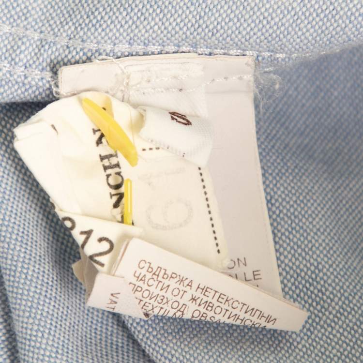 Pre Owned Brunello Cucinelli Blue Cotton Button Down Leisure Fit Shirt S