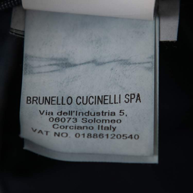 Pre Owned Brunello Cucinelli Navy Blue Cotton Pants XXXL