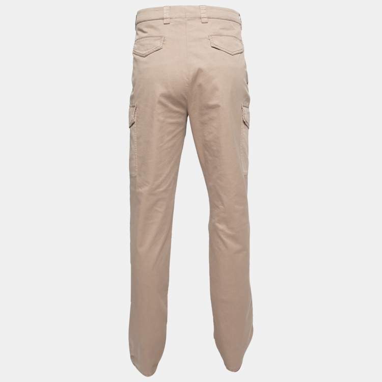 Brunello Cucinelli Beige Cotton Cargo Pants XL Brunello Cucinelli