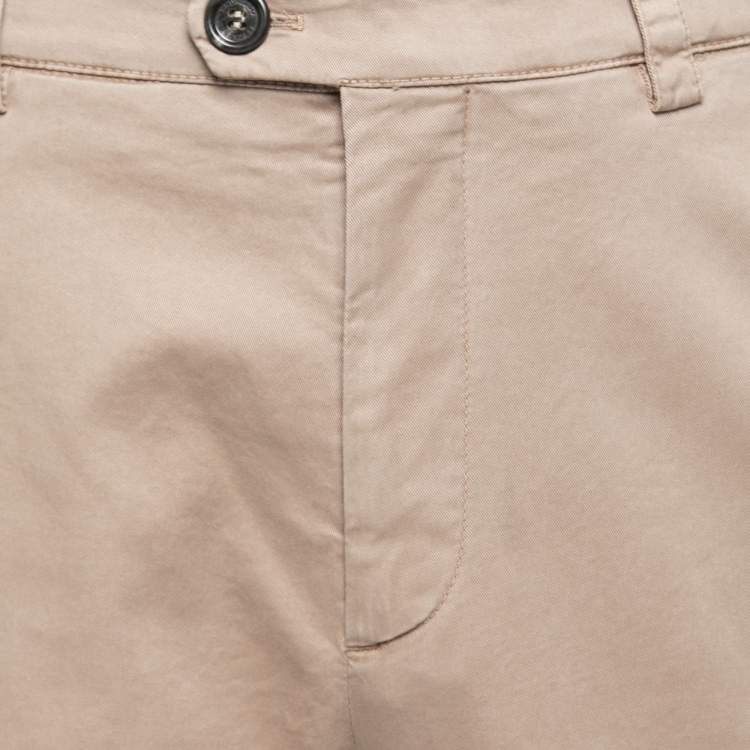 Pre Owned Brunello Cucinelli Beige Cotton Cargo Pants XL 