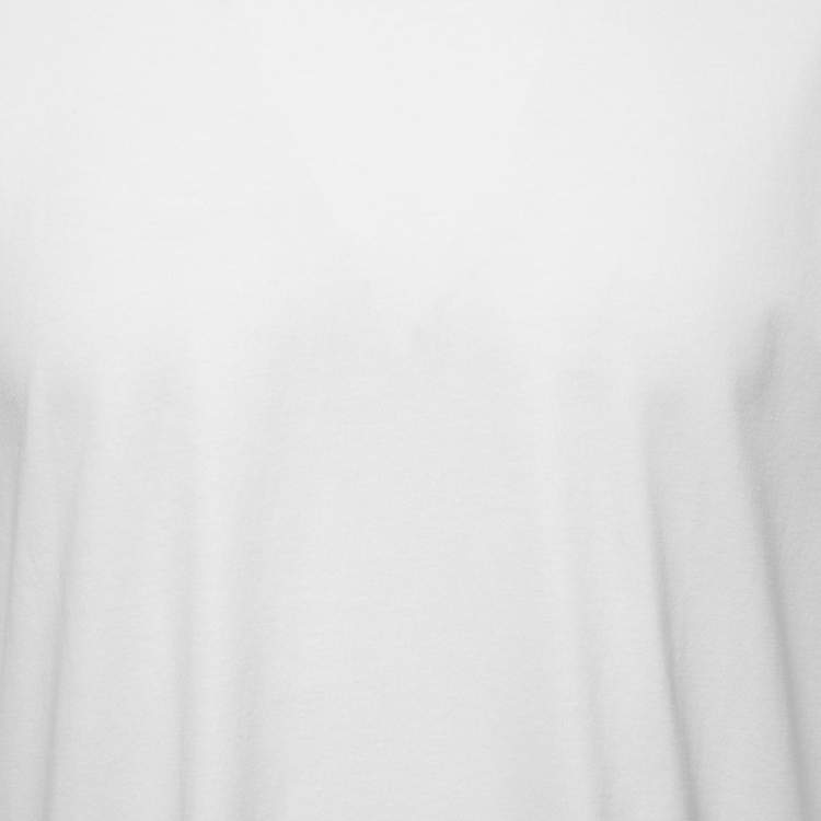 Pre Owned Brunello Cucinelli White Cotton Long Sleeve Slim Fit T-Shirt XL
