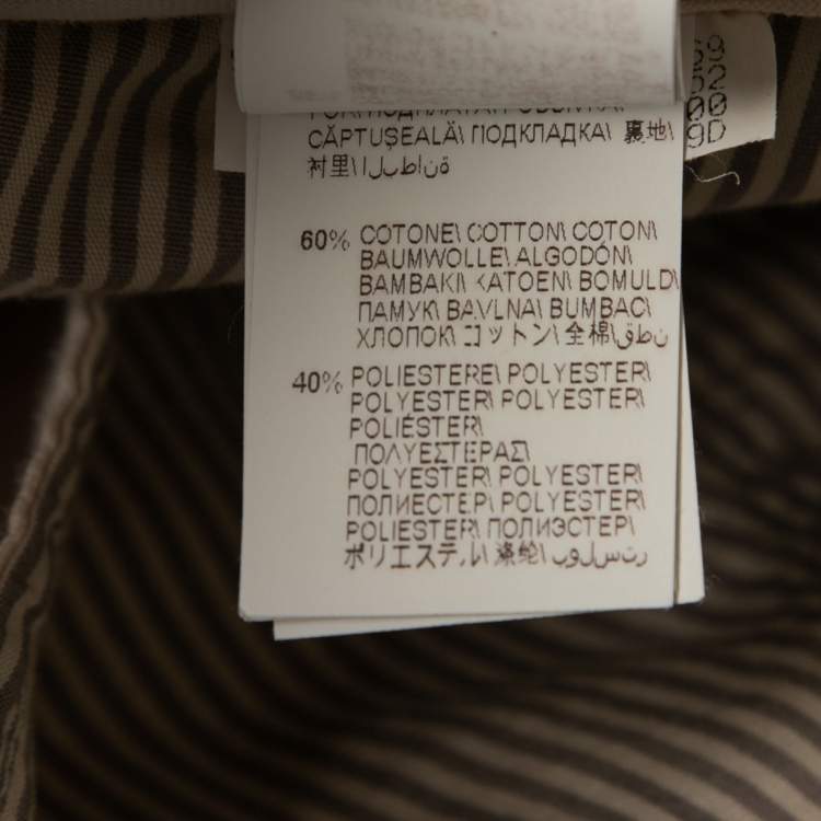 Pre Owned Brunello Cucinelli Cream Cotton Straight Fit Pants S