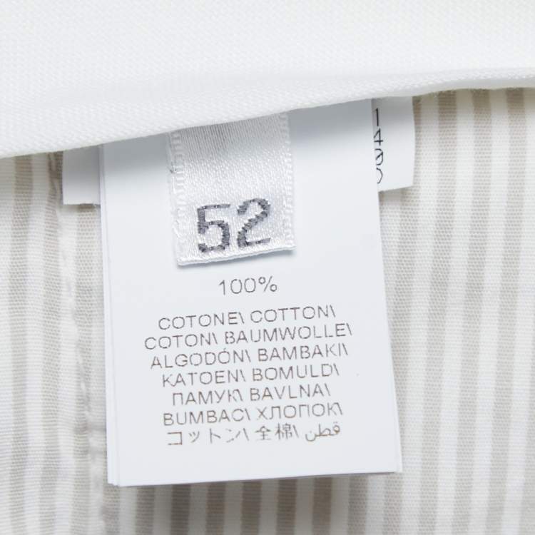 Pre Owned Brunello Cucinelli White Cotton Trousers XL