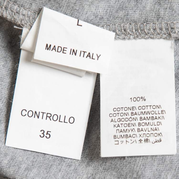 Pre Owned Brunello Cucinelli Grey Cotton Layered Effect Slim Fit T-Shirt L