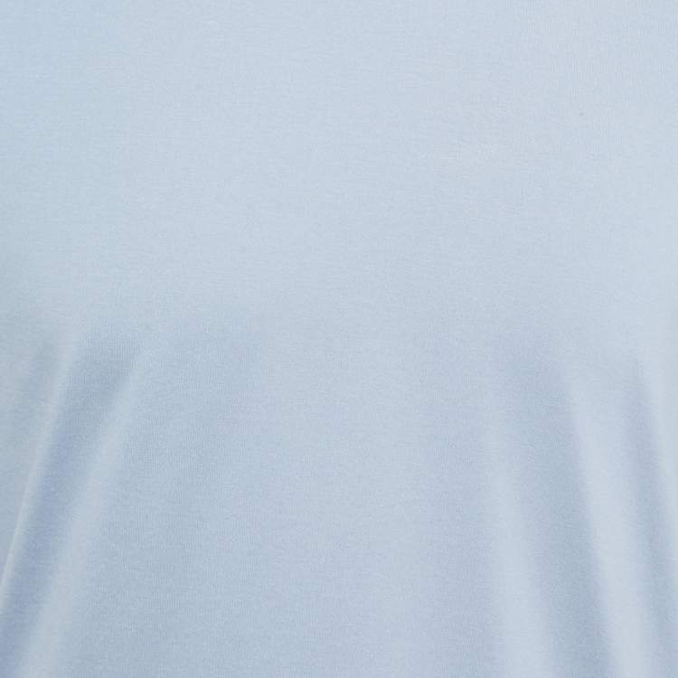 Pre Owned Brunello Cucinelli Blue Cotton Layered Effect Slim Fit T-Shirt L