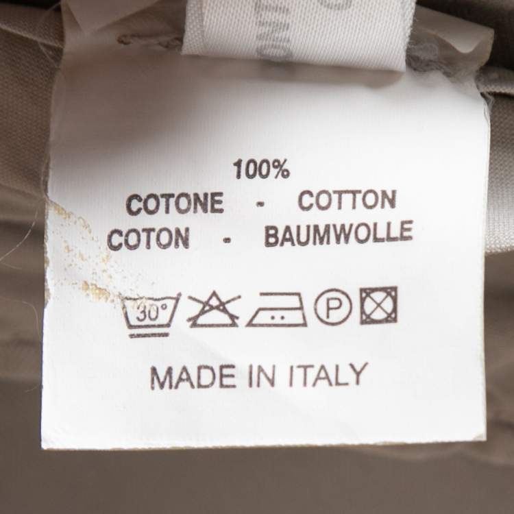 مملوكة مسبقًا Brunello Cucinelli Light Grey Cotton Buttoned Trousers XL