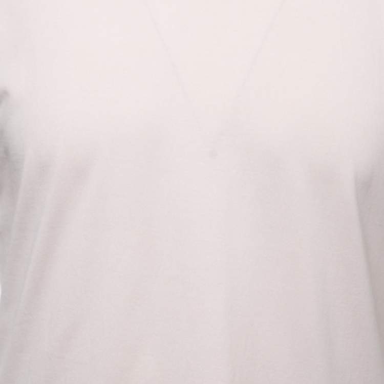 Pre Owned Brunello Cucinelli Light Pink Cotton Crew Neck Slim Fit Half Sleeve T-Shirt M  
