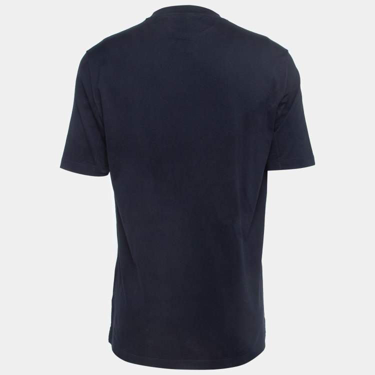 【送料&関税込】Brunello Cucinelli Dark Blue Cotton T-shirt Jersey T-shirt for Man in Navy Blue | Brunello Cucinelli