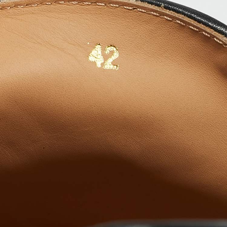 Pre Owned Brunello Cucinelli Black Leather Tassel Loafers Size 42