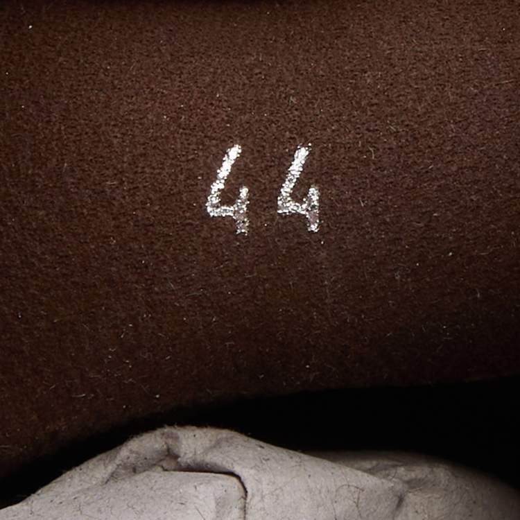 Pre Owned Brunello Cucinelli Dark Brown Suede Penny Slip On Loafers Size 44